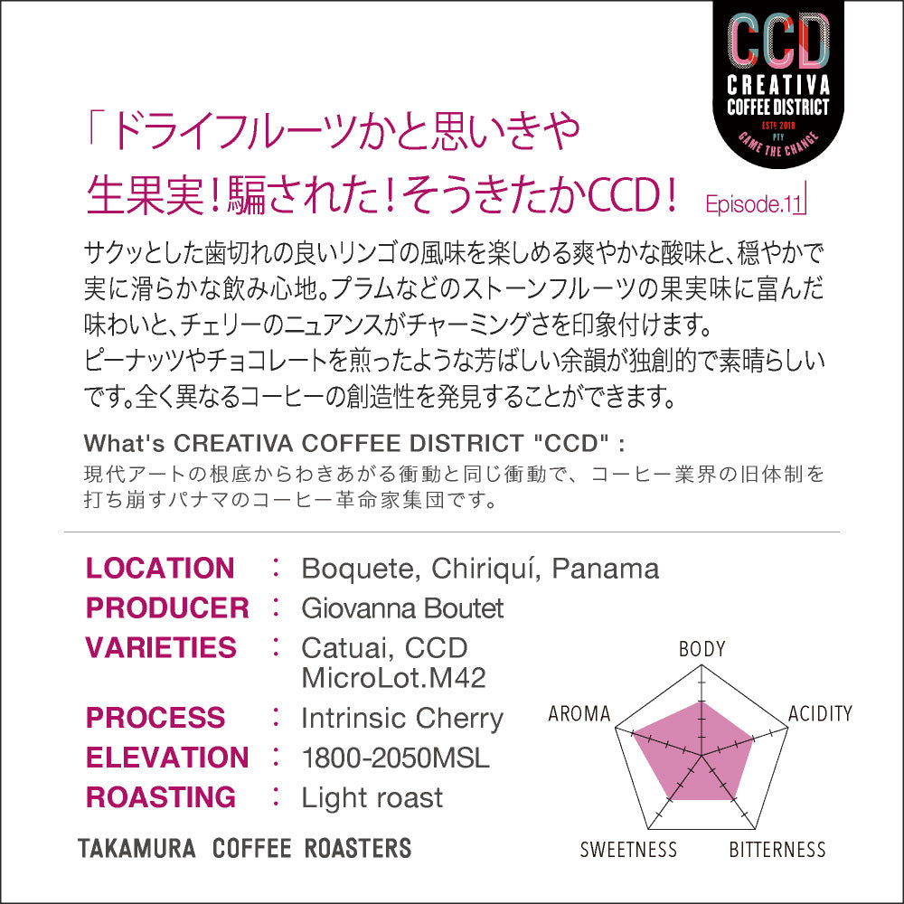 【現貨】巴拿馬 單品咖啡豆 PANAMA CCD Giovanna Lot 42 - 日本梅/紅蘋果/櫻桃